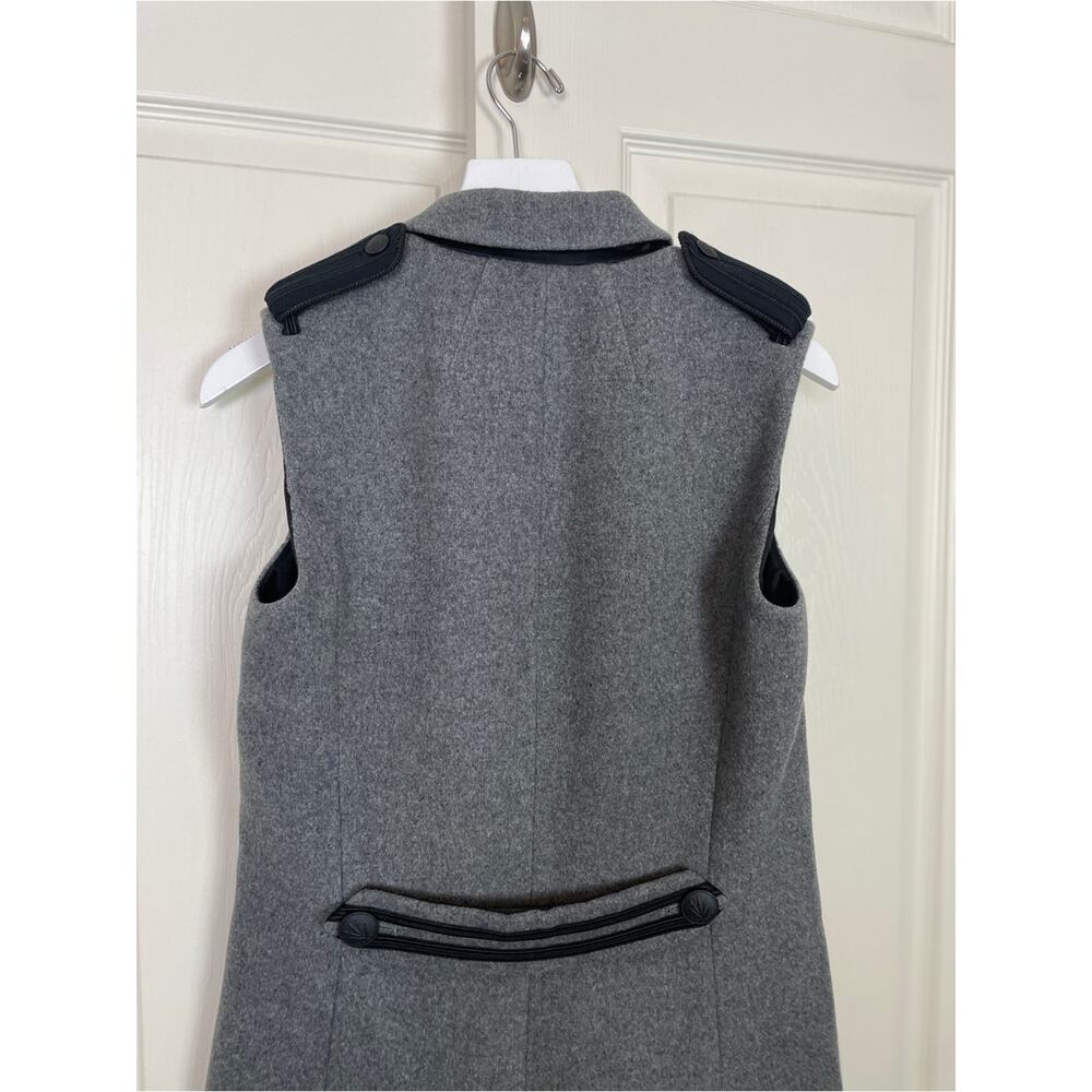 Rag & Bone Ashton Charcoal Gray Longline Wool Blend Vest Military Duster Sz 4 - Picture 6 of 10